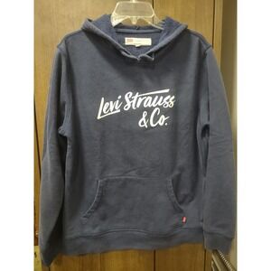 Levi Strauss & Co. Hoodie Pullover Graphic Logo‎ Front Pocket Mens L